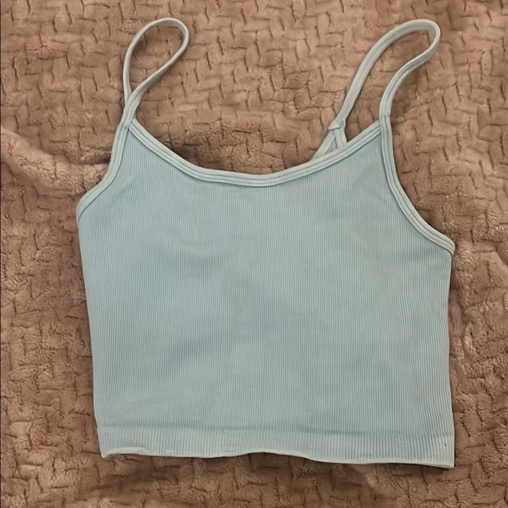 Mint Green Ribbed Women's Top